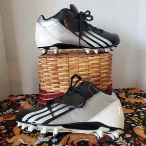 adidas Boys Football Cleats Black/Silver/White Split Boys Size 1.5